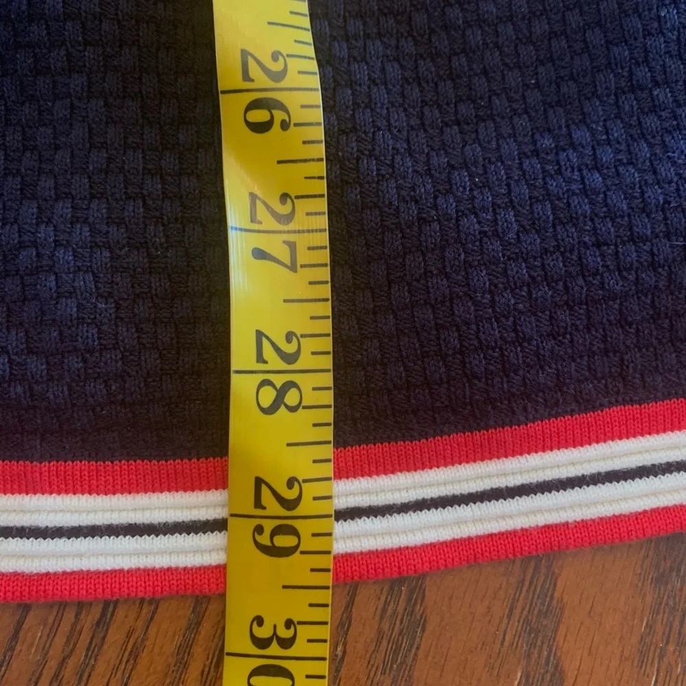 Talbots Navy Blue Cardigan Sweater Textured Preppy Knit career casual 1X 14 16 - Picture 13 of 16